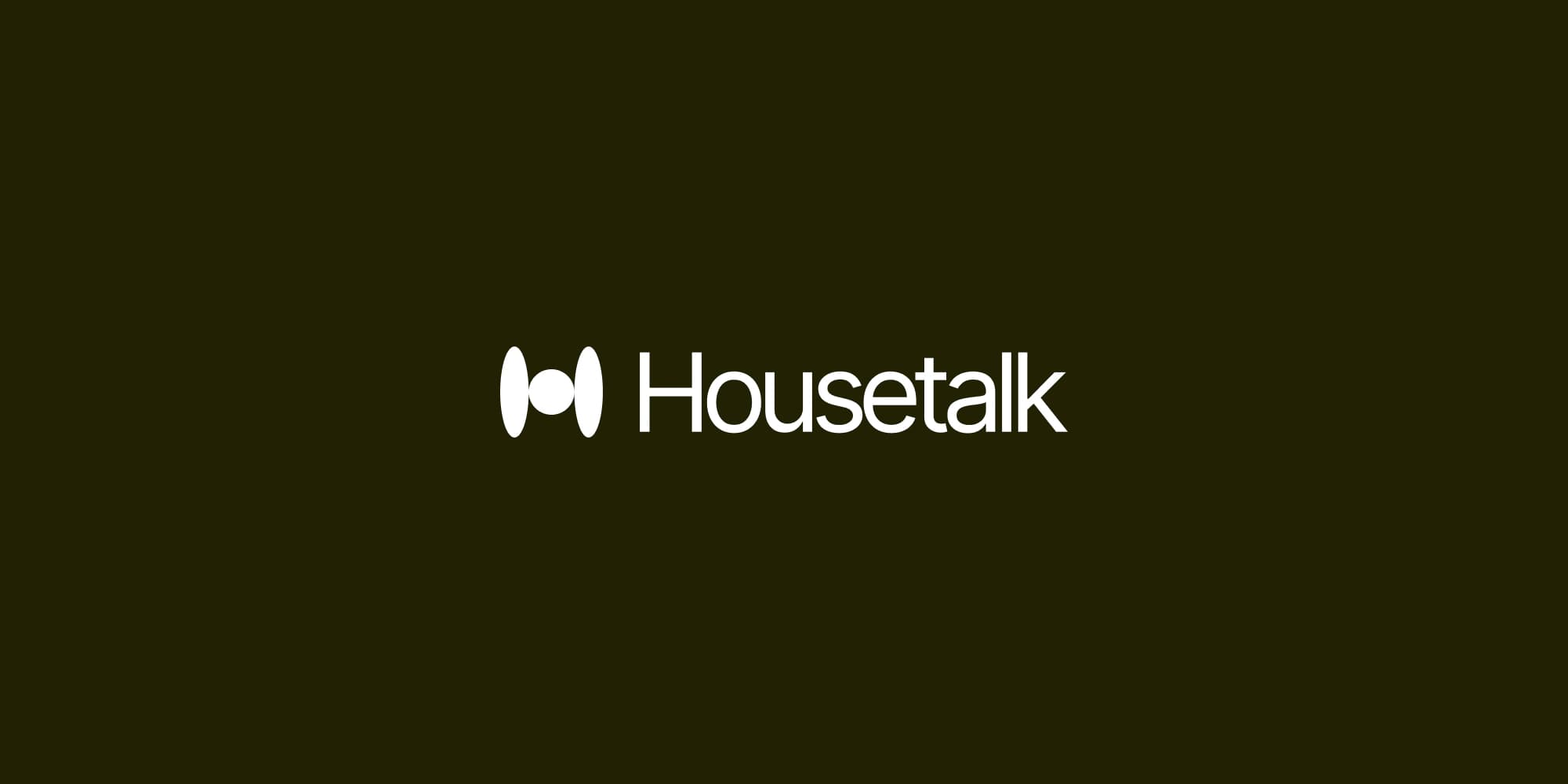 Housetalk logo on a dark background
